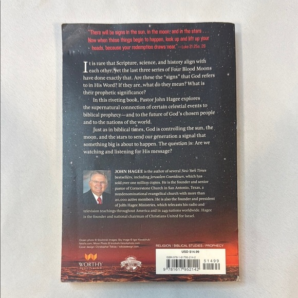 Four Blood Moons book by John Hagee, Religious Prophecy, Biblical Studies, used - Picture 2 of 11